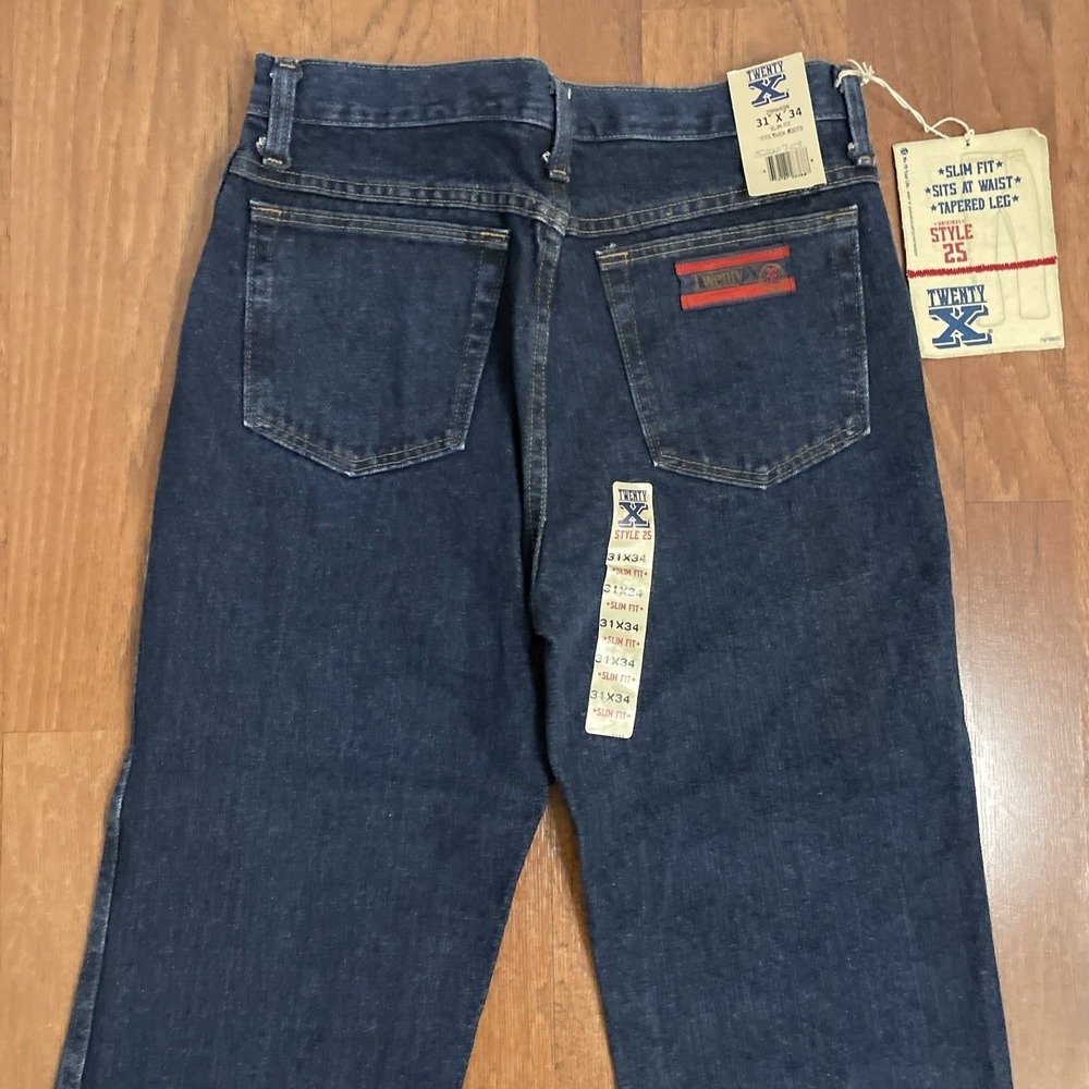 NOS Wrangler Men's Twenty X Slim Fit 25MWX Denim Jeans 31x34 - Picture 4 of 10